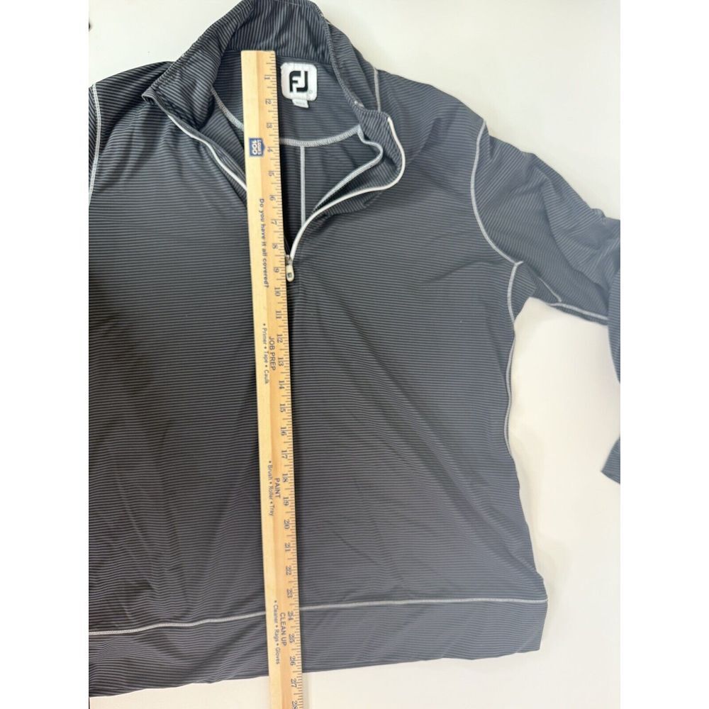 FootJoy 1/4 Zip Men's Large Golf Pullover‎ Jacket Stretch Athletic Logo Gray - Picture 7 of 8
